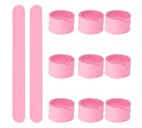 sourcing map 10 braccialetti a schiaffo in silicone, braccialetti a scatto, multicolori, fasce per bomboniere, ricompense in classe, artigianato fai da te, rosa