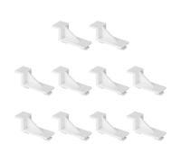 sourcing map 10 clip per mensole frigoriferi, 3,8 cm, in plastica, per congelatore, staffe di supporto per frigoriferi domestici, mensole sicure, colore: bianco