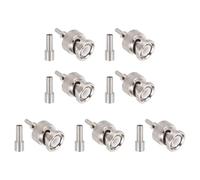 sourcing map 10 connettori BNC maschio a crimpare, 1,8 mm, 50 Ohm, isolamento in PTFE, connettori coassiali BNC maschio per RG316 RG174 RG188 RG188A LMR100 cavo coassiale Internet wireless