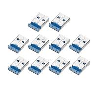 sourcing map 10 connettori jack USB 3.0 tipo A maschio, 9 pin DIP 90 gradi, adattatore di ricambio per prese PCB SMT progetti fai da te, blu