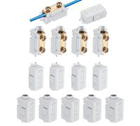 sourcing map 10 connettori terminali di giunzione di cablaggio, 60 A 400 V, kit assortito di dadi per connettori elettrici 17-10AWG, 1 in 1 uscita, bianco, a sgancio rapido, giunzione compatta, FS