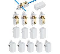 sourcing map 10 connettori terminali di giunzione per cablaggio da 60 A 400 V, kit assortito di dadi e connettori elettrici per fili da 20-10 AWG, T-Tap bianco, a sgancio rapido, giunzione compatta