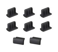 sourcing map - 10 copriporte in silicone per mini USB, anti polvere, 7 mm x 2 mm, colore: Nero