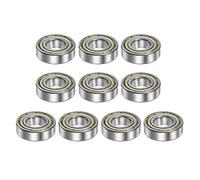 sourcing map 10 cuscinetti a sfera profondi 6002ZZ, foro da 15 mm, diametro esterno 32 mm, spessore 9 mm, in acciaio al carbonio, a doppia schermatura, cuscinetti Z1 per motori