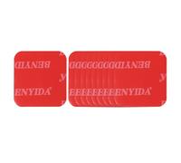 sourcing map 10 cuscinetti biadesivi, 4,9 x 4,9 cm, per dash cam, autoadesivi, quadrati, in schiuma, impermeabili e resistenti al calore, per pareti auto, foto, decorazione della casa, colore rosso