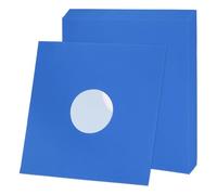 sourcing map 10 custodie di carta interne per dischi in vinile, 30,5 x 30,5 cm, 110 g/mq, in carta kraft antistatica, con foro centrale, foderate in poliestere, per album LP (blu navy)