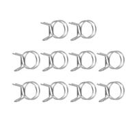 sourcing map 10 fascette stringitubo a molla a doppio filo con diametro interno da 19 mm, clip a molla regolabili in acciaio inossidabile per tubo del carburante tubo in silicone tubo dell'acqua tubo