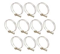 sourcing map 10 fascette stringitubo regolabili a doppio filo 64-68 mm in acciaio al carbonio clip per tubi per tubi per raccolta della polvere in gomma PVC pompa per piscina