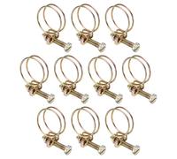 sourcing map 10 fascette stringitubo regolabili a doppio filo da 28-32 mm in acciaio al carbonio clip per tubi per tubi per raccolta della polvere in gomma PVC per pompa per piscina