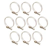 sourcing map 10 fascette stringitubo regolabili a doppio filo da 69-74 mm in acciaio al carbonio fascette stringitubo per tubi per raccolta della polvere in gomma PVC per pompa per piscina