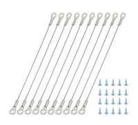 sourcing map 10 fermaporta per armadietti, 15,2 x 0,2 cm, diametro del filo, in acciaio inox 304, limitatore per cerniere per armadietti, protezione ad angolo aperto con viti per limitare