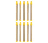 sourcing map 10 filtri airless per pistola a spruzzo, lunghezza 100 mm, diametro 10 mm, schermo a pressione per pistola, 100 filtri a rete, accessori di ricambio, giallo