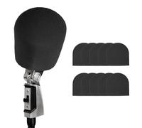 sourcing map 10 filtri in schiuma per microfono PodMic, coperture per microfono classico retrò dinamico per microfono vocale per KTV, sala di registrazione, spettacoli sul palco, nero