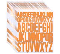 sourcing map 10 fogli di adesivi con lettere dell'alfabeto, autoadesivi, per bacheche, lettere, cassette postali, numeri, etichette, fai da te, artigianato, artigianato, colore: arancione