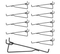 sourcing map 10 ganci per mensole per pannelli forati, staffe per mensole da 16 cm, resistenti, 0,3 cm, adatte per pannelli forati da 2,5 cm, per garage, ufficio, artigianato artistico