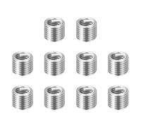 sourcing map 10 inserti di riparazione per filettature, M1,6 x 0,35 x 2,5D (4 mm), metrico 304H, elicoidale, in acciaio inox, per riparazioni automobilistiche