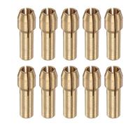sourcing map 10 mandrini in ottone da 3 mm, mini smerigliatrice elettrica, cambio rapido, set di punte per utensili rotanti, diametro del gambo 4,3 mm