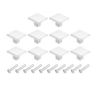 sourcing map 10 maniglie quadrate per armadio da cucina 1,2 pollici in lega di alluminio solido maniglia cassetto con maniglie per armadi cucina camera da letto cassettiera