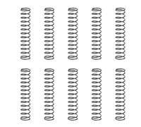 sourcing map 10 molle a compressione, diametro esterno 9 mm, dimensione del filo 0,8 mm, lunghezza libera 50 mm, struttura in acciaio a molla, molle di compressione meccaniche estese per riparazioni
