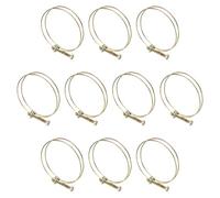 sourcing map 10 morsetti regolabili a doppio filo, 90-95 mm, in acciaio al carbonio, fascette stringitubo per tubi per raccolta della polvere, in gomma PVC, per pompa per piscina