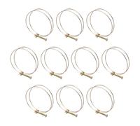 sourcing map 10 morsetti regolabili a doppio filo, 94-100 mm, in acciaio al carbonio, fascette stringitubo per tubi per raccolta della polvere, in gomma PVC per pompa per piscina