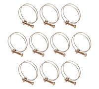 sourcing map 10 morsetti regolabili a doppio filo da 56-60 mm in acciaio al carbonio fascette stringitubo per tubi per raccolta della polvere in gomma PVC per pompa per piscina