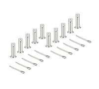 sourcing map 10 perni M6 x 20 mm, in acciaio inossidabile 304, a foro singolo, a testa piatta, sistemi di bloccaggio con perni per installazione di mobili, rimorchi, tosaerba, argento