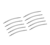 sourcing map 10 perni per cinturino di orologio, 24 mm, con perno curvo a molla da 1,3 mm di diametro, in acciaio inox, doppia flangia, kit di riparazione per cinturino e bracciale