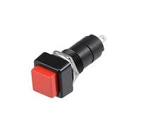 sourcing map 10 pezzi, 12 mm rosso momentaneo pulsante interruttore quadrato piatto SPST NO