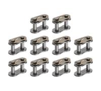 sourcing map 10 pezzi # 50 Chain Master Connect Links passo 20,7 mm, in acciaio al carbonio, collegamento principale di ricambio per bici bici Go Kart