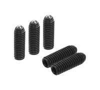 sourcing map 10 pistone a sfera con filettatura a vite, M4 x 12 mm, in acciaio ad alto tenore di carbonio, con esagono incassato, per lubrificazione e utensili pneumatici, colore nero