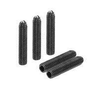 sourcing map 10 pistone a sfera con filettatura a vite, M6 x 30 mm, in acciaio ad alto tenore di carbonio, esagonale, a molla, per lubrificazione e utensili pneumatici, nero