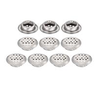 sourcing map 10 prese d'aria circolari, 1in / 25 mm, copertura per sfiato, argento