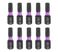 sourcing map 10 punte per cacciavite Torx T27 da 1/4 di pollice con gambo esagonale da 25 mm di lunghezza a stella magnetica a 6 punte in acciaio S2 per cacciaviti elettrici manuali e riparazioni di