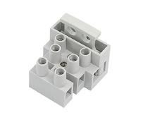 sourcing map 10 Pz 3 Palo 10mm Passo Fusibile Terminale Blocco Connettore Grigio