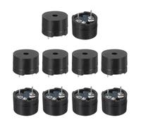 sourcing map 10 Pz Cicalino Passivo DC 1.5-12V 12x8.5mm Elettrico Tono Buzzer Allarme Piezo Beep Sounder Suono Continuo Beep per Circuiti Fisici Allarme Sicurezza Schede di Sviluppo Casa Negozio
