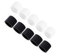 sourcing map 10 pz Nero Trasparente Silicone RCA Connettore Polvere Proof Protezione Copertura