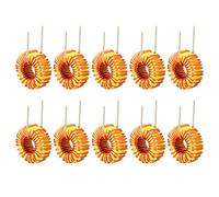 sourcing map 10 Pz Verticale Toroide Magnetico Induttore Monolayer Filo Vento Ferita 33uH 5A Bobina Induttanza