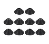 sourcing map 10 rondelle in gomma, M6 coniche in gomma non silenziose, kit di prevenzione perdite per serbatoio del WC, bulloni e riparazione WC, nero