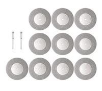 sourcing map 10 ruote da taglio rivestite con diamante da 60 mm con 2 mandrini da 3 mm per utensili rotanti