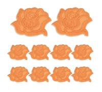 sourcing map 10 toppe autoadesive a forma di rosa, 4,6 x 4,8 cm, simpatiche toppe ricamate da cucire, per abbigliamento, giacche, zaini, scarpe, accessori fai da te, borse, colore: arancione