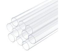 sourcing map 10 tubi rigidi in plastica trasparente, diametro interno 15 mm x diametro esterno 16 mm, lunghezza 0,5 m, tubi rotondi in policarbonato per tubi dell'acqua dell'acquario, sistema di