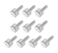 sourcing map 10 viti a testa piatta zigrinate M3 x 10 mm, in acciaio inox 304, con testa piatta zigrinata, completamente filettate, per casa, elettronica, macchina