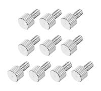 sourcing map 10 viti a testa piatta zigrinate M4 x 8 mm, in acciaio inox 304, a testa piatta, completamente filettate, per casa, elettronica, macchina