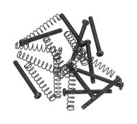 sourcing map 10 viti di montaggio M3 per pickup per chitarra, molle per chitarra elettrica, viti nere