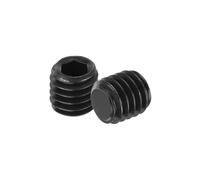 sourcing map 10 viti senza testa con cava esagonale, M6 x 6 mm, in lega di acciaio, set di viti a punta piatta per maniglie delle porte, riparazione di lampadari, colore nero