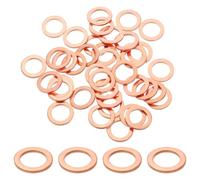 sourcing map 100 anelli di tenuta in rame con rondella piatta M12, diametro interno 12 mm, diametro esterno 18 mm, spessore 1,5 mm, rondelle di tenuta metriche per macchine idrauliche automobilistiche