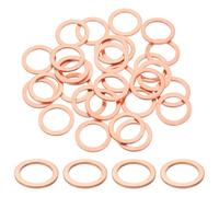 sourcing map 100 anelli di tenuta in rame con rondella piatta M16, diametro interno 16 mm, diametro esterno 22 mm, spessore 1,5 mm, rondelle di tenuta metriche per macchine idrauliche automobilistiche