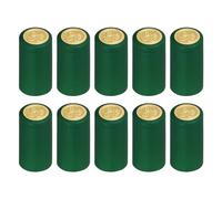 sourcing map 100 capsule termorestringenti in PVC per bottiglie di vino, tappi termorestringenti per cantine e cucina di casa, colore verde, 30 x 60 mm