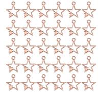 sourcing map 100 ciondoli in lega con lunetta aperta, motivo geometrico a forma di stella, con cornice cava aperta, per la creazione di gioielli in resina, orecchini, collane, bracciali, fai da te